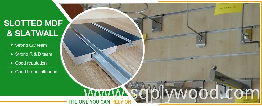 Melamine Grooved MDF Slot/Slatwall MDF for Display Furniture